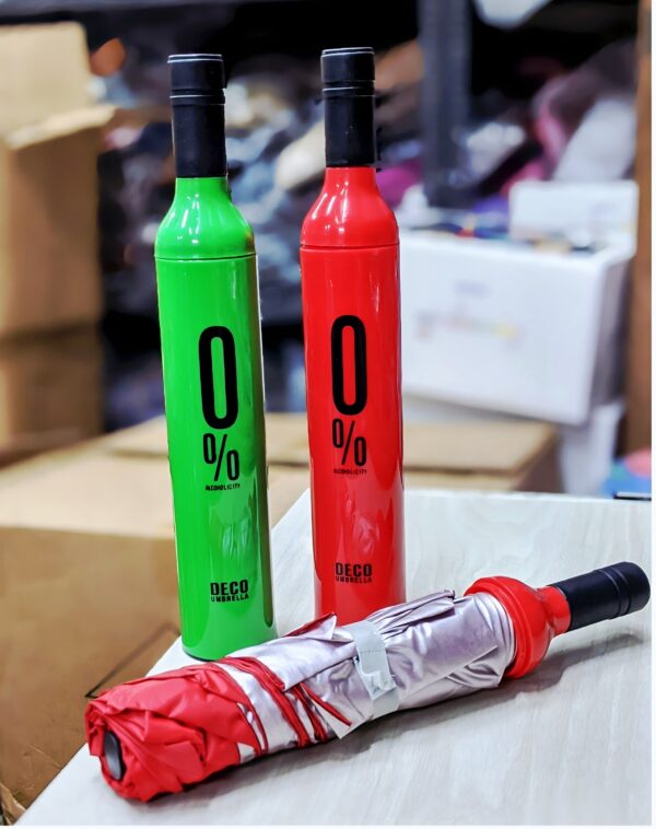 Stylish & Compact Foldable Umbrellas in Bottle Design - Image 3