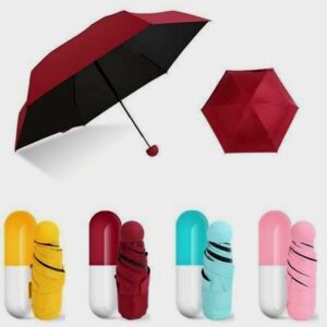 Capsule Umbrella-Ultra Compact Folding Hard Shell Case