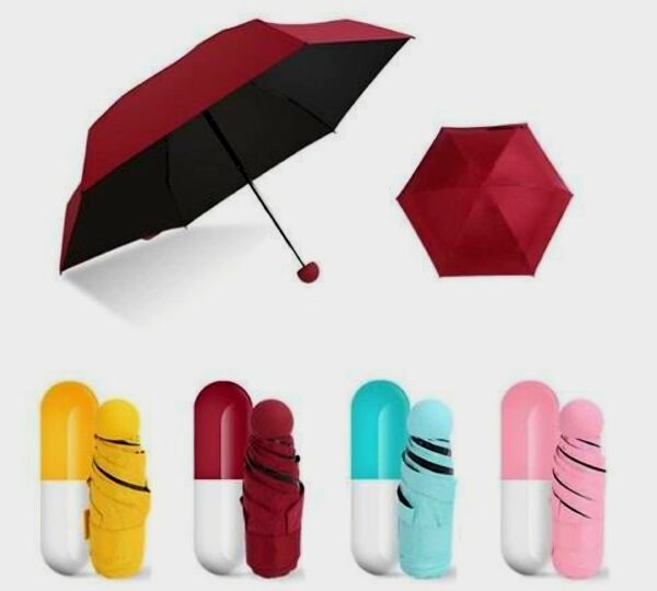 Capsule Umbrella-Ultra Compact Folding Hard Shell Case