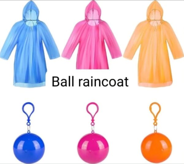 Ball Raincoat-Emergency Disposable in Keychain Capsule