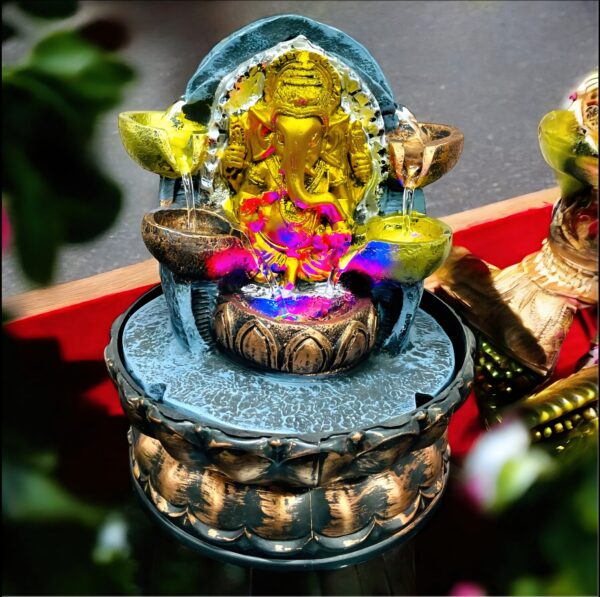 Lord Ganesha Water Fountain LED Lights (12"Inch) (18"Inch) - Image 3