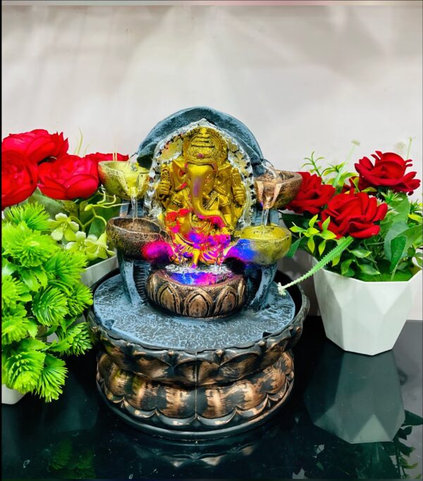 Lord Ganesha Water Fountain LED Lights (12"Inch) (18"Inch) - Image 2