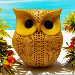Golden Glow Owl Handcrafted Resin Decor (14cm*13cm)