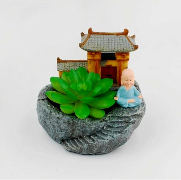 Handcrafted Zen Monk Planter, Temple Succulent (9*10) cm - Image 2