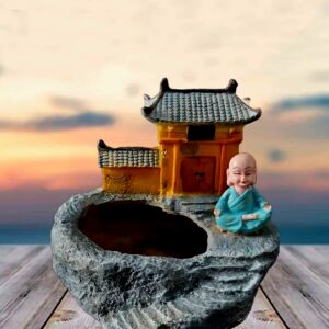 Handcrafted Zen Monk Planter, Temple Succulent (9*10) cm