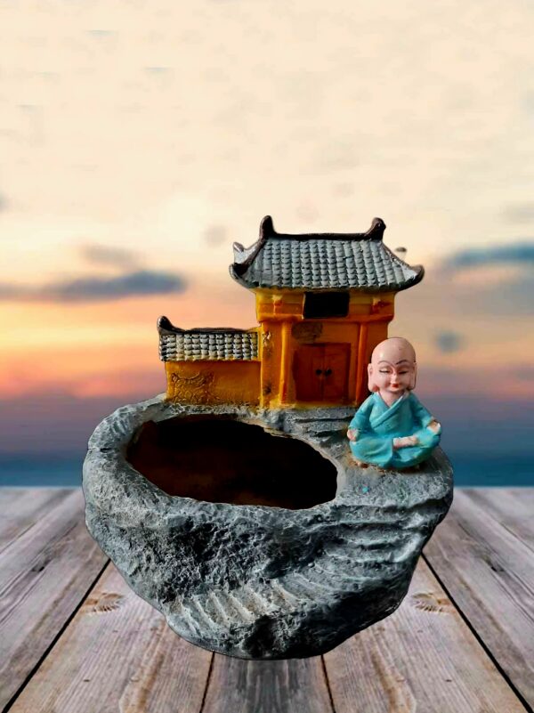 Handcrafted Zen Monk Planter, Temple Succulent (9*10) cm