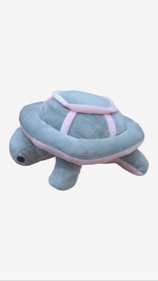 SnuggleShell – Grey & Pink Tortoise Plush Premium - Image 2