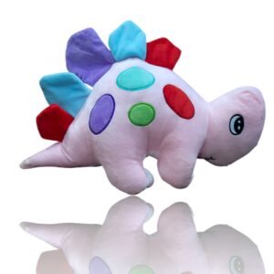 Pink-Yellow Dino Delight-A Prehistoric Pop of Cuteness!
