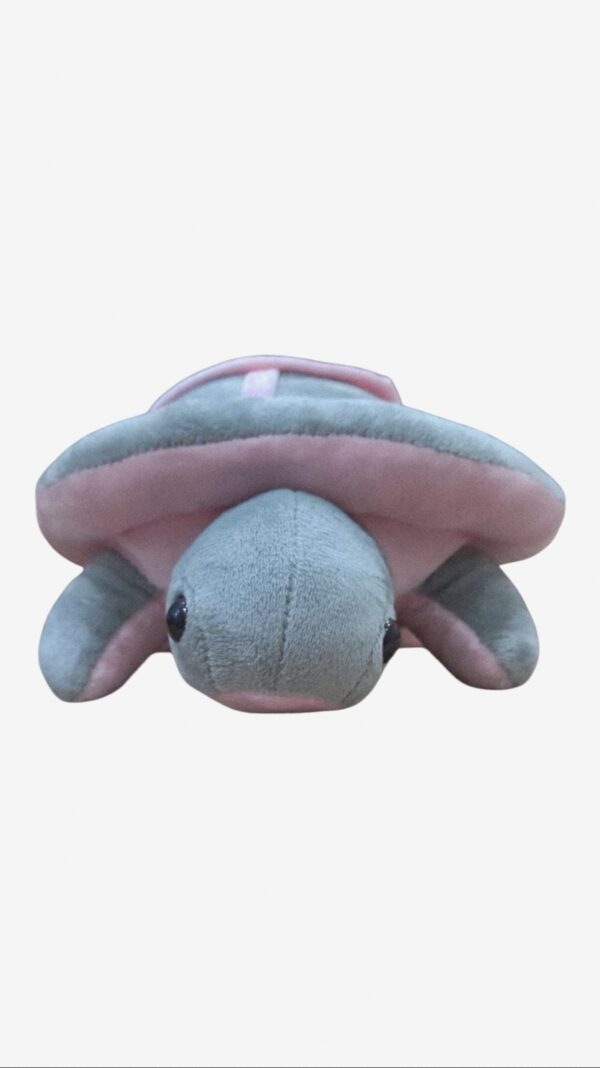 SnuggleShell – Grey & Pink Tortoise Plush Premium - Image 3