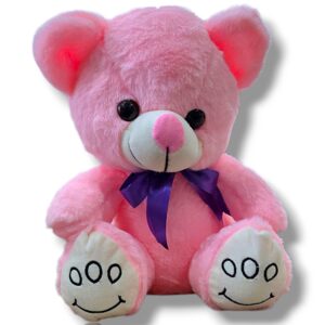 Adorable White Teddy Bear Red Bow-Soft (40cm) Plush