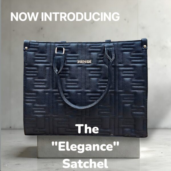 Premium Black Textured Handbag for Women Big Size