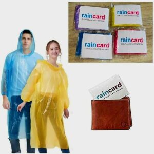 Rain Card Disposable Emergency Raincoat, Unisex