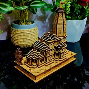Shri Ram Janmabhoomi Temple Model (MDF) (6"Inch)