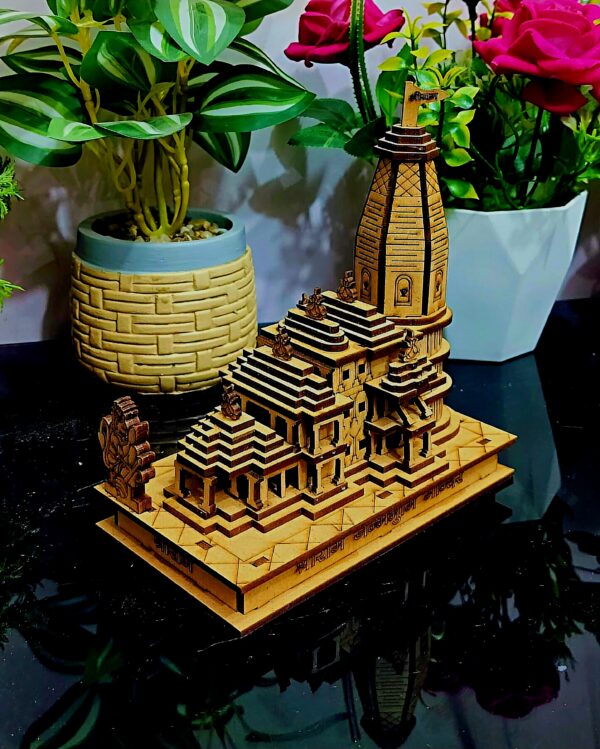 Shri Ram Janmabhoomi Temple Model (MDF) (6"Inch)