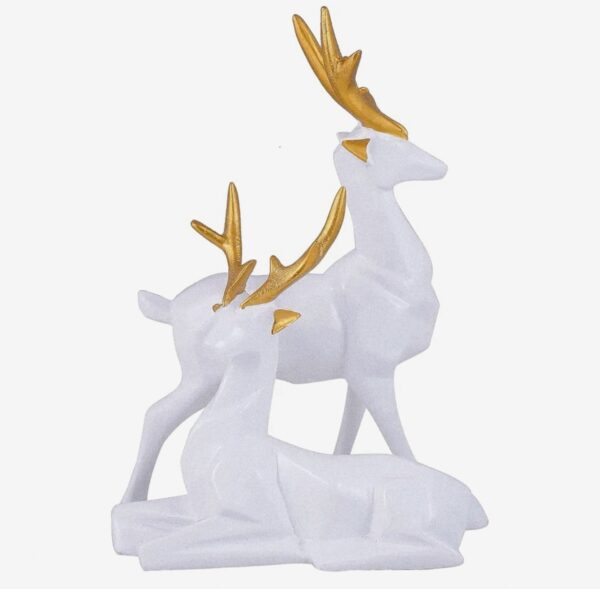 Elegant White Deer Figurines, Set of 2 (25*20) cm - Image 7