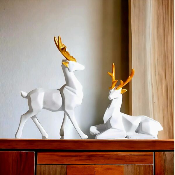 Elegant White Deer Figurines, Set of 2 (25*20) cm - Image 6