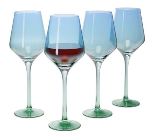 Anko Gradient Wine Glass Set – Blue & Green Ombre - Image 4