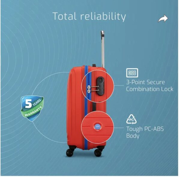 VIP Red 66cm Trolley-Luggage, Lightweight-Effortless Travel - Image 3